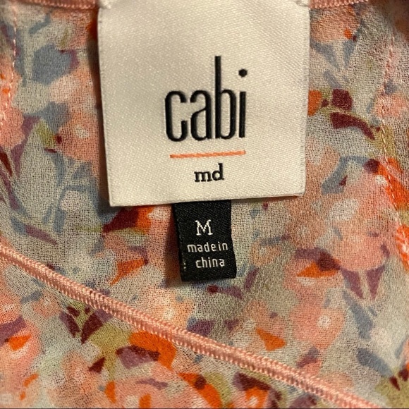 Cabi Bella Floral Tiered Tank Top Size Medium Sleeveless Chiffon Style 5032 - Picture 8 of 10